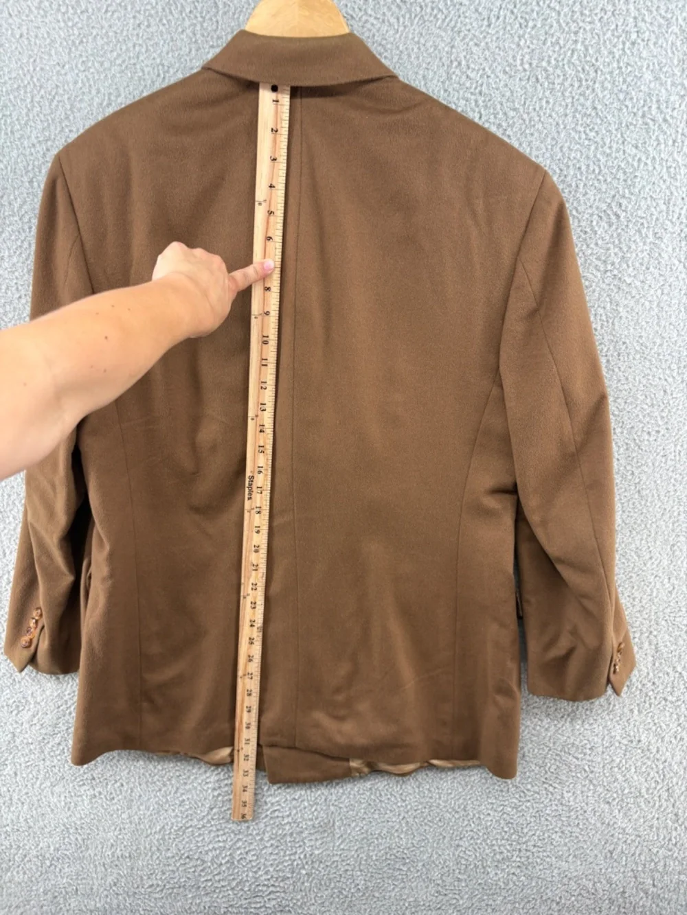 Vintage John W Nordstrom Loro Piana Cashmere Double Breasted Blazer 41R